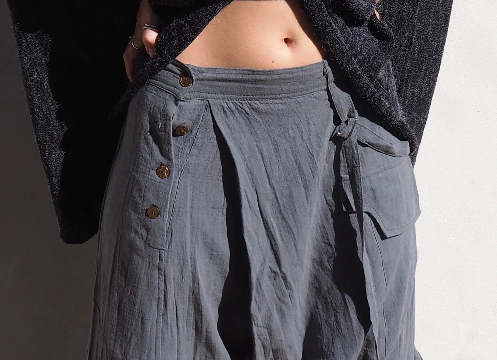 Buckles and buttons pants