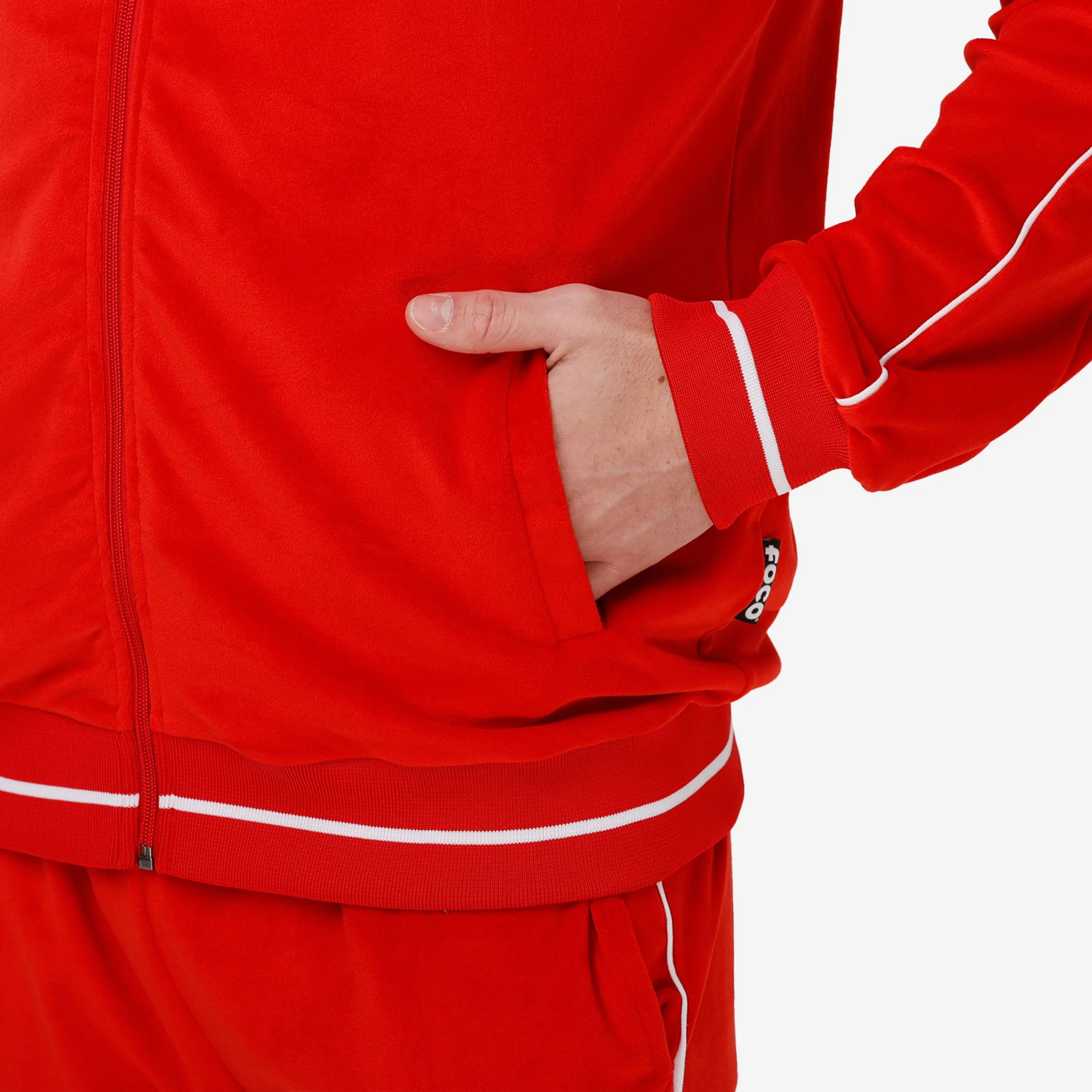 Buffalo Bills Red Velour Zip Up Top