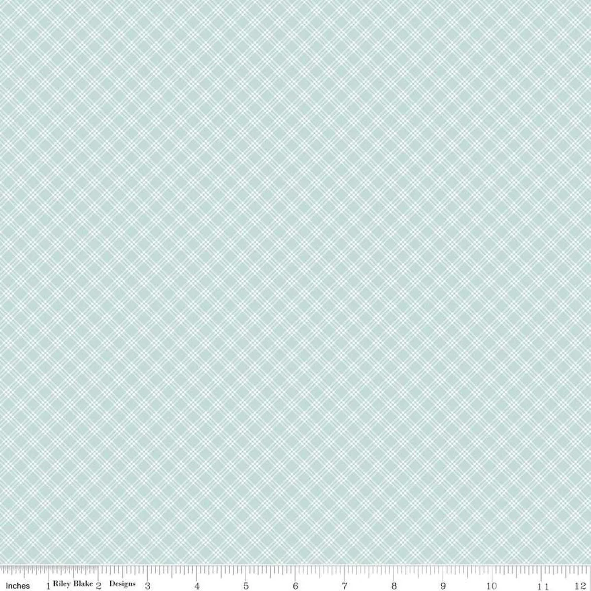 Bunny Trail by Riley Blake DIAGONAL PLAID/POWDER