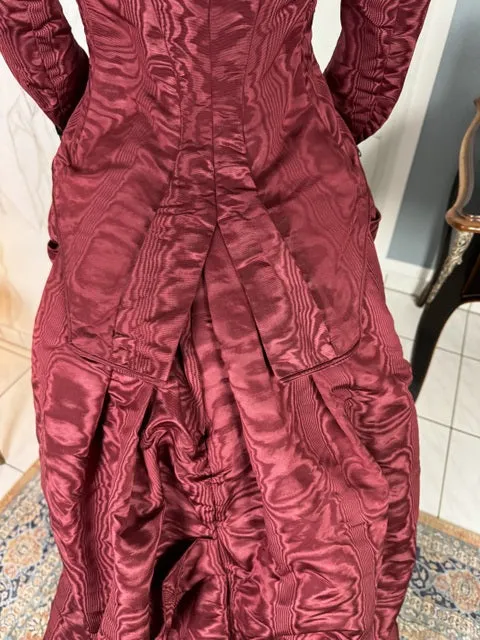 Burgundy Evening and Afternoon Dress, ca. 1880