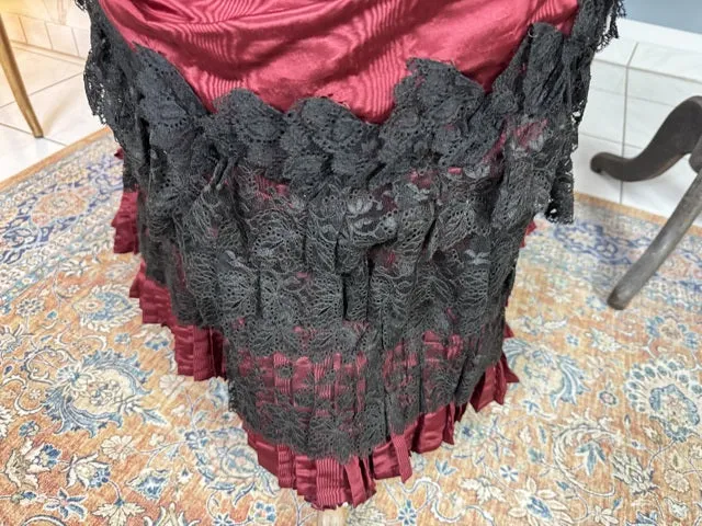 Burgundy Evening and Afternoon Dress, ca. 1880