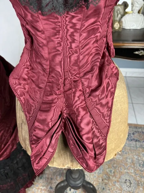 Burgundy Evening and Afternoon Dress, ca. 1880