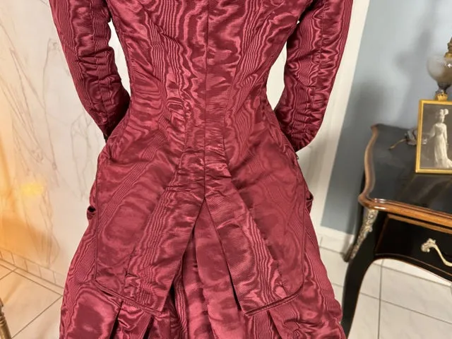 Burgundy Evening and Afternoon Dress, ca. 1880