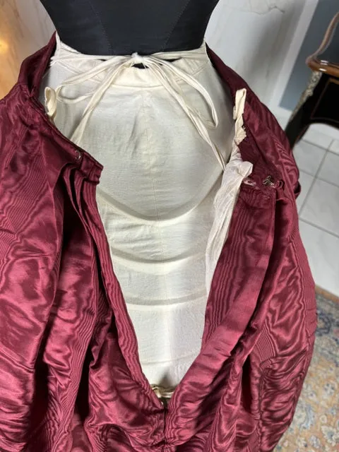 Burgundy Evening and Afternoon Dress, ca. 1880
