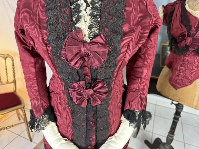 Burgundy Evening and Afternoon Dress, ca. 1880