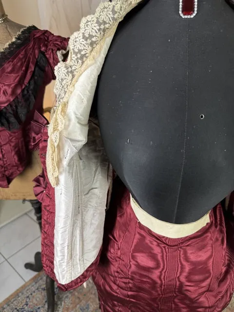Burgundy Evening and Afternoon Dress, ca. 1880