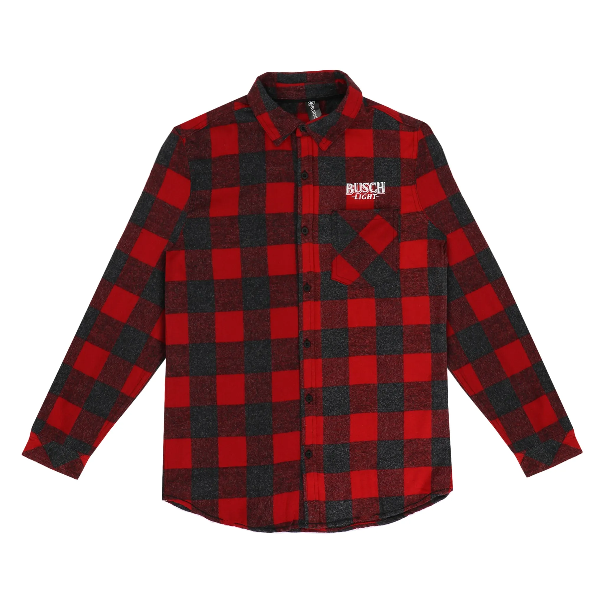 Busch Light Plaid Flannel Shirt