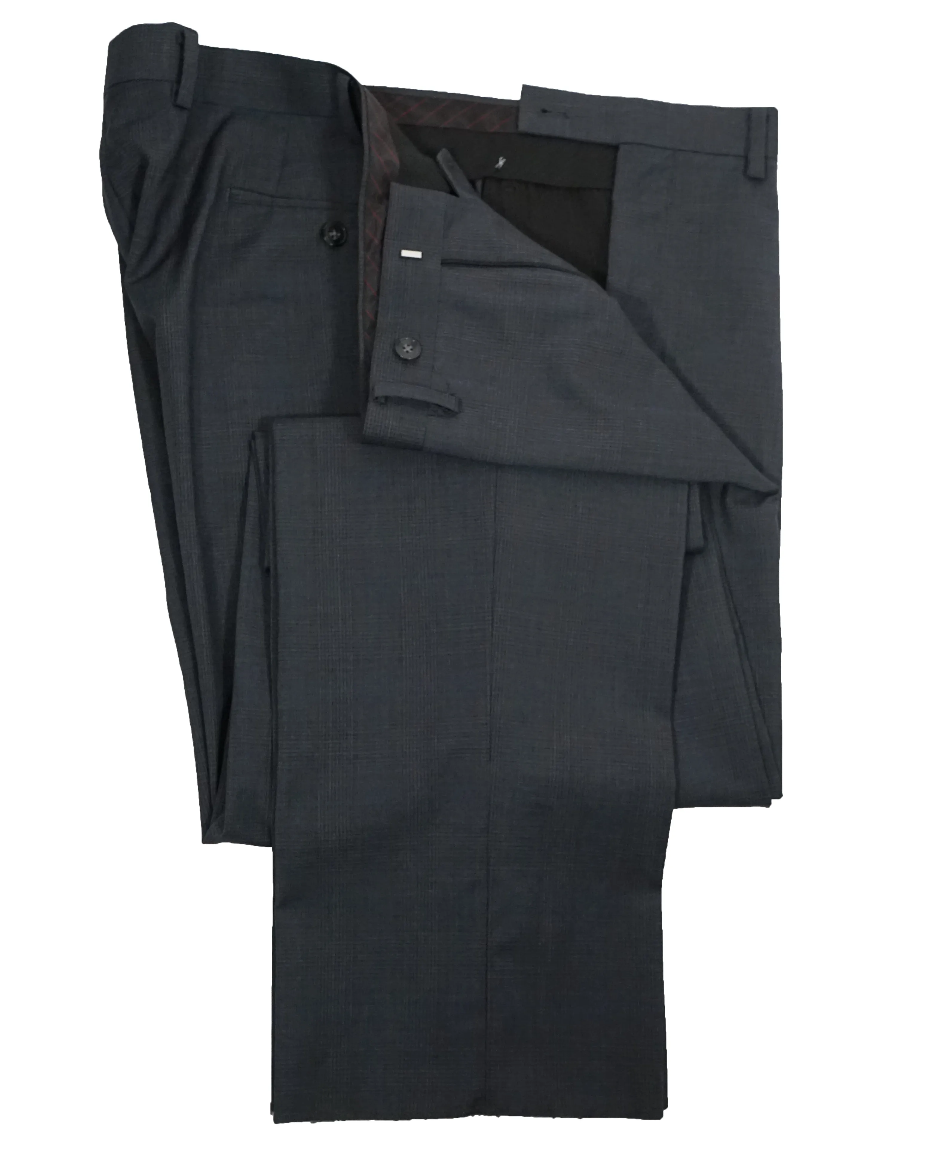 CALVIN KLEIN - White Label Prince of Wales Blue & Gray Check Suit- 46L