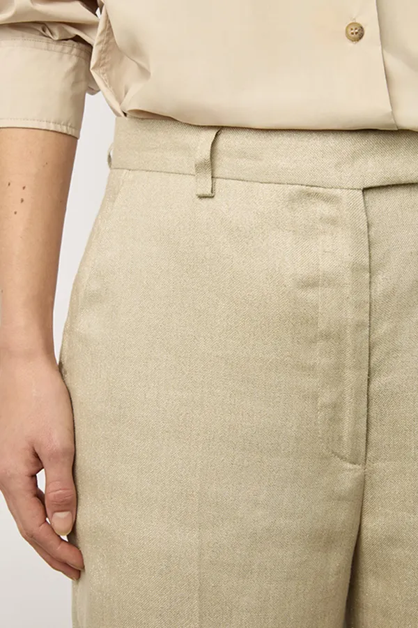 CARMEN LINEN GOLD LUREX SUIT TROUSERS