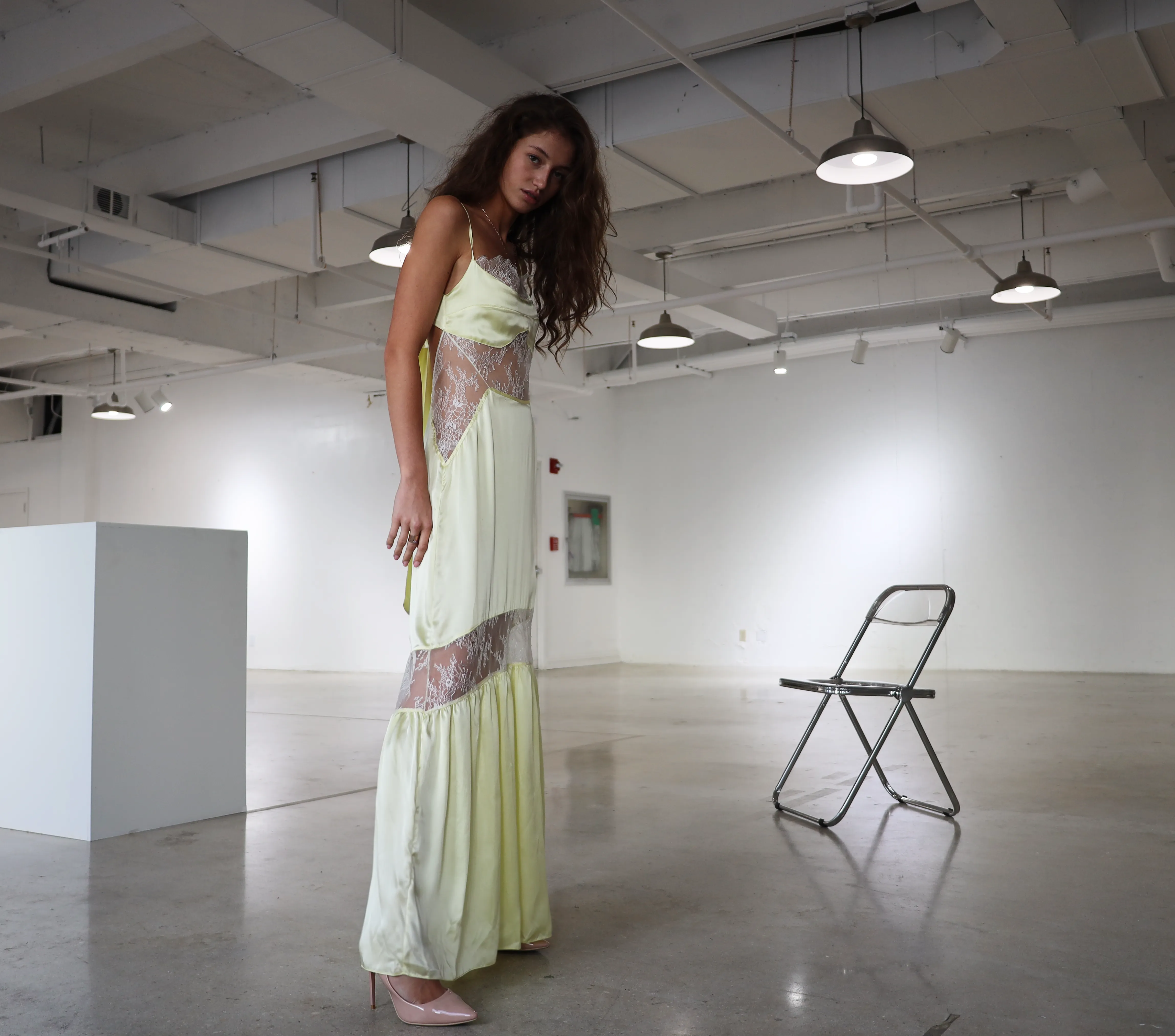 Celine Silk and Lace Maxi Dress