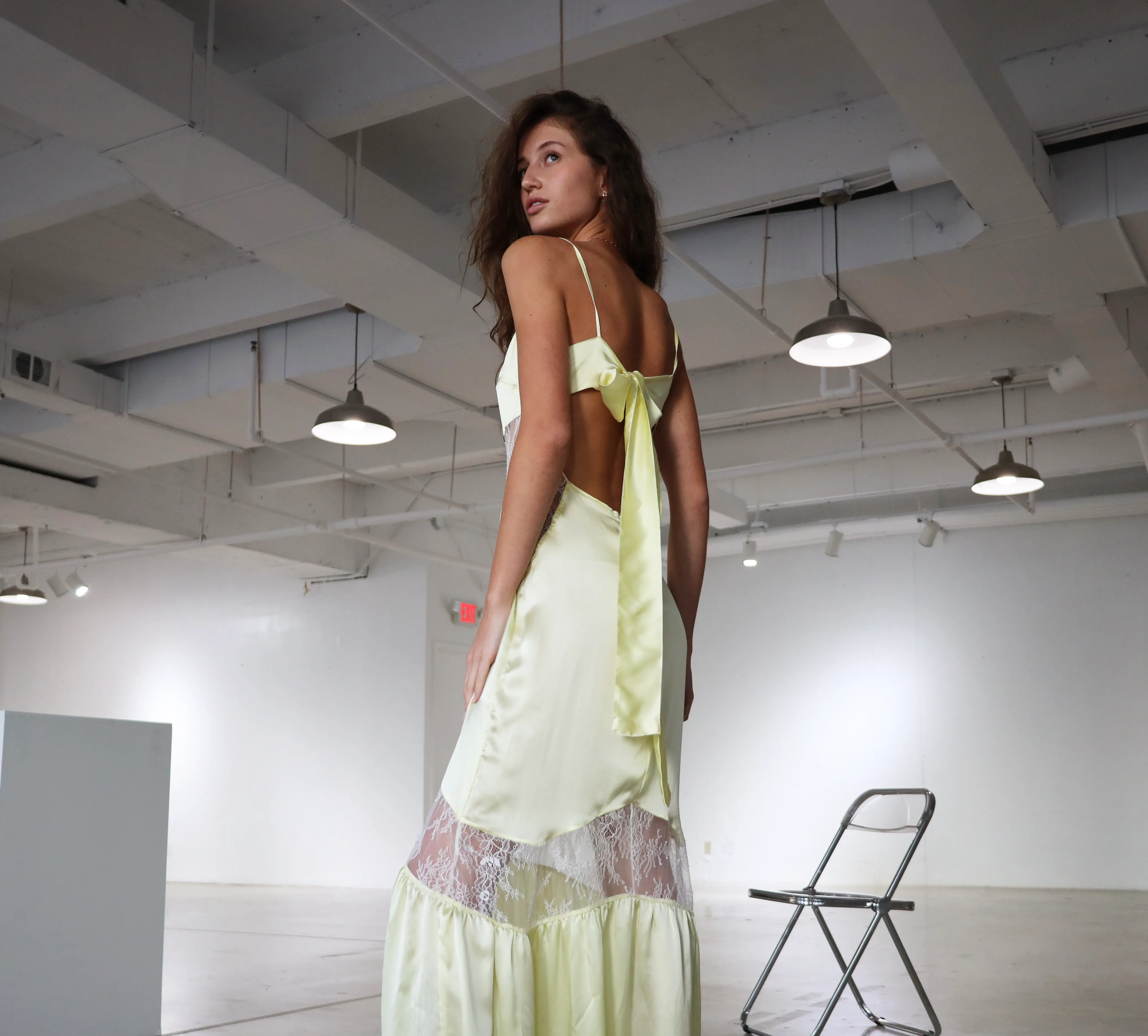 Celine Silk and Lace Maxi Dress