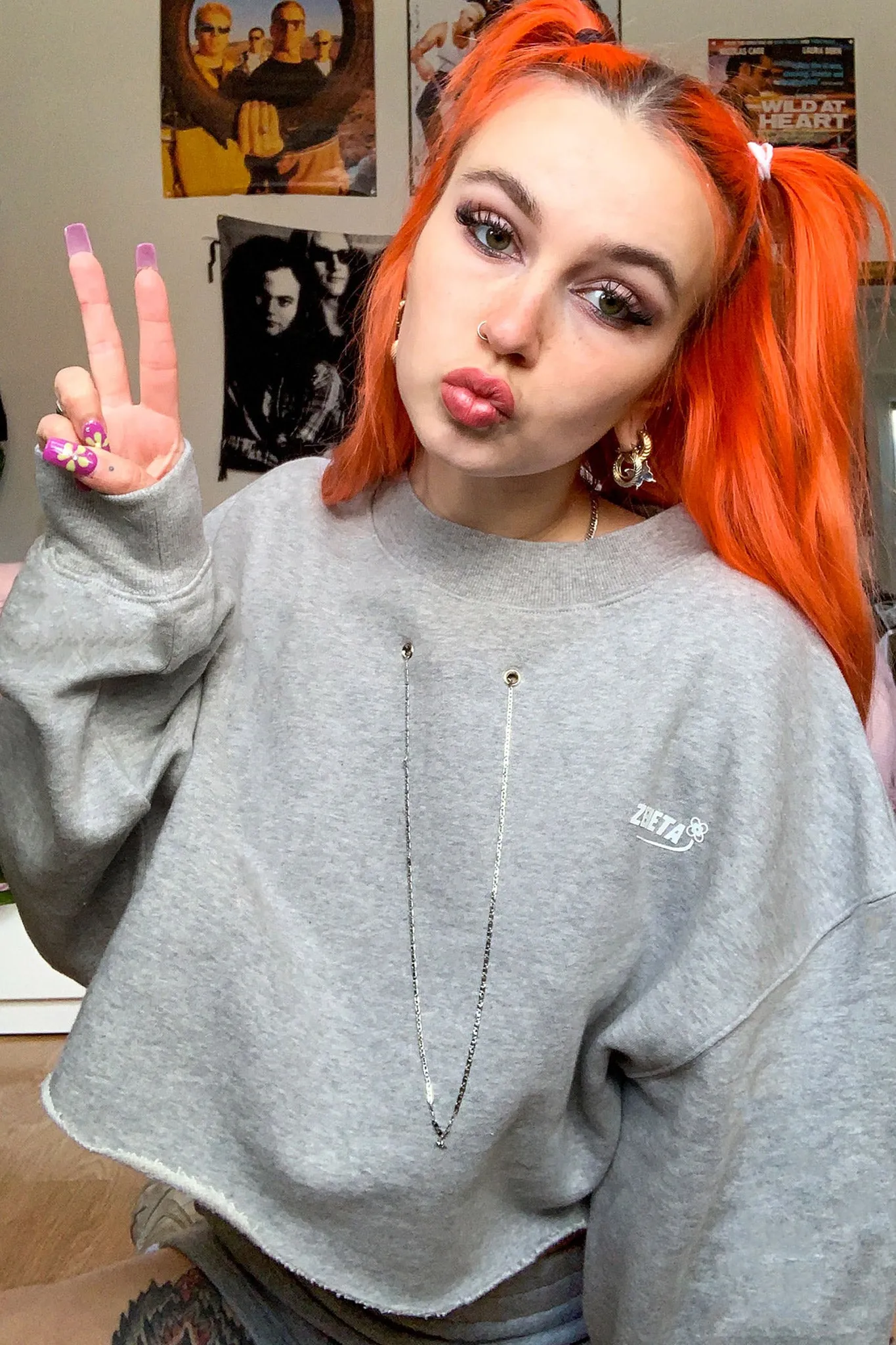 Chain Crop Sweasthirt