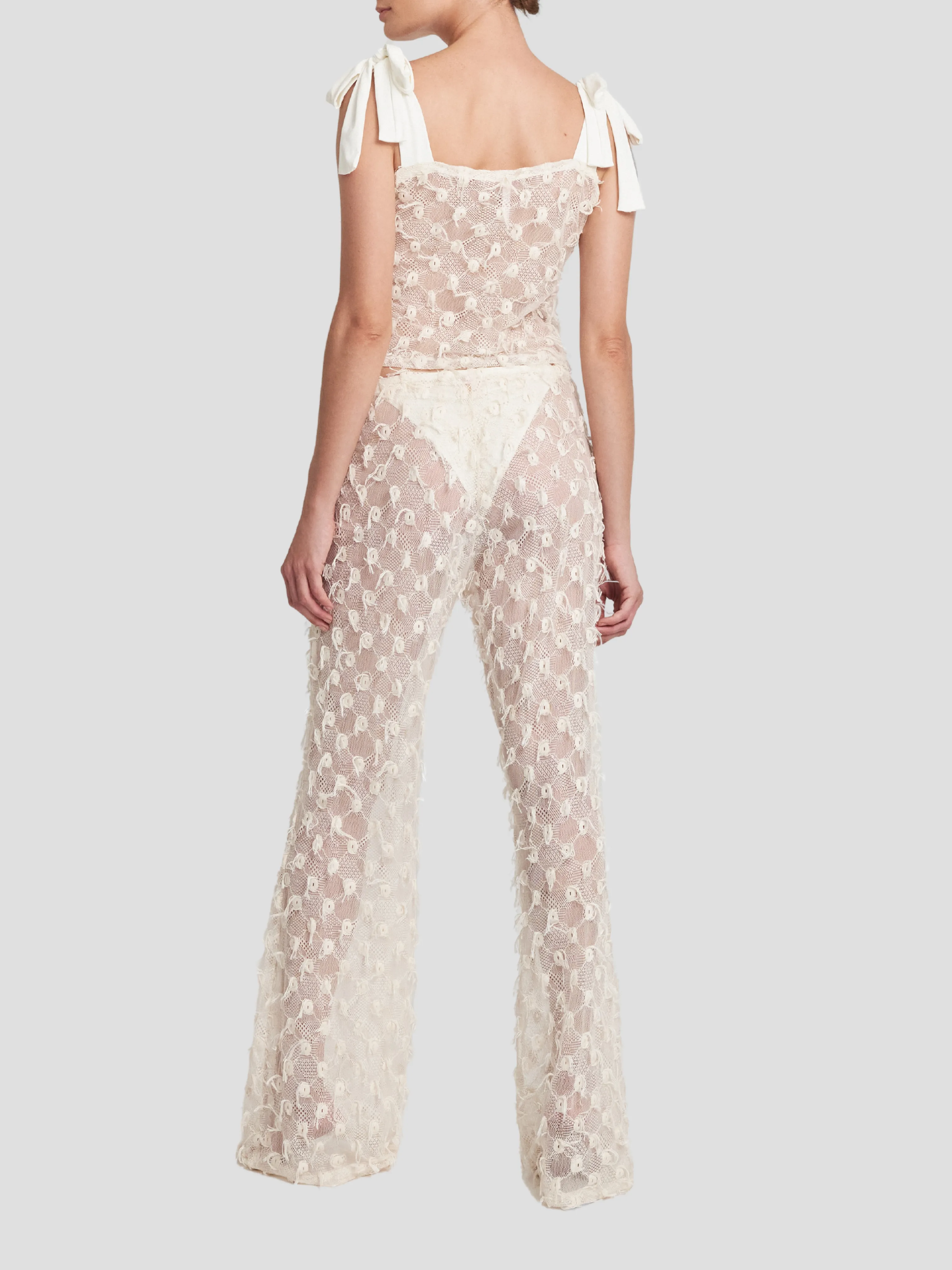 Chantilly Embroidered Cotton Pants