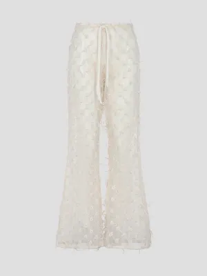 Chantilly Embroidered Cotton Pants