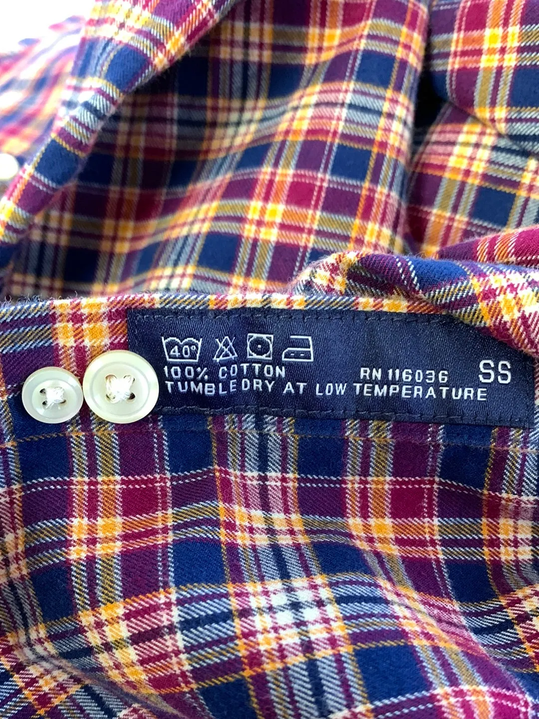 CHARLES TYRWHITT Weekend Plaid Button Down Slim Fit Flannel Shirt - L