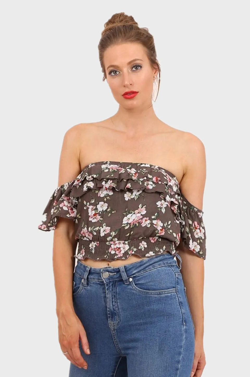 Charlie off shoulder cropped top