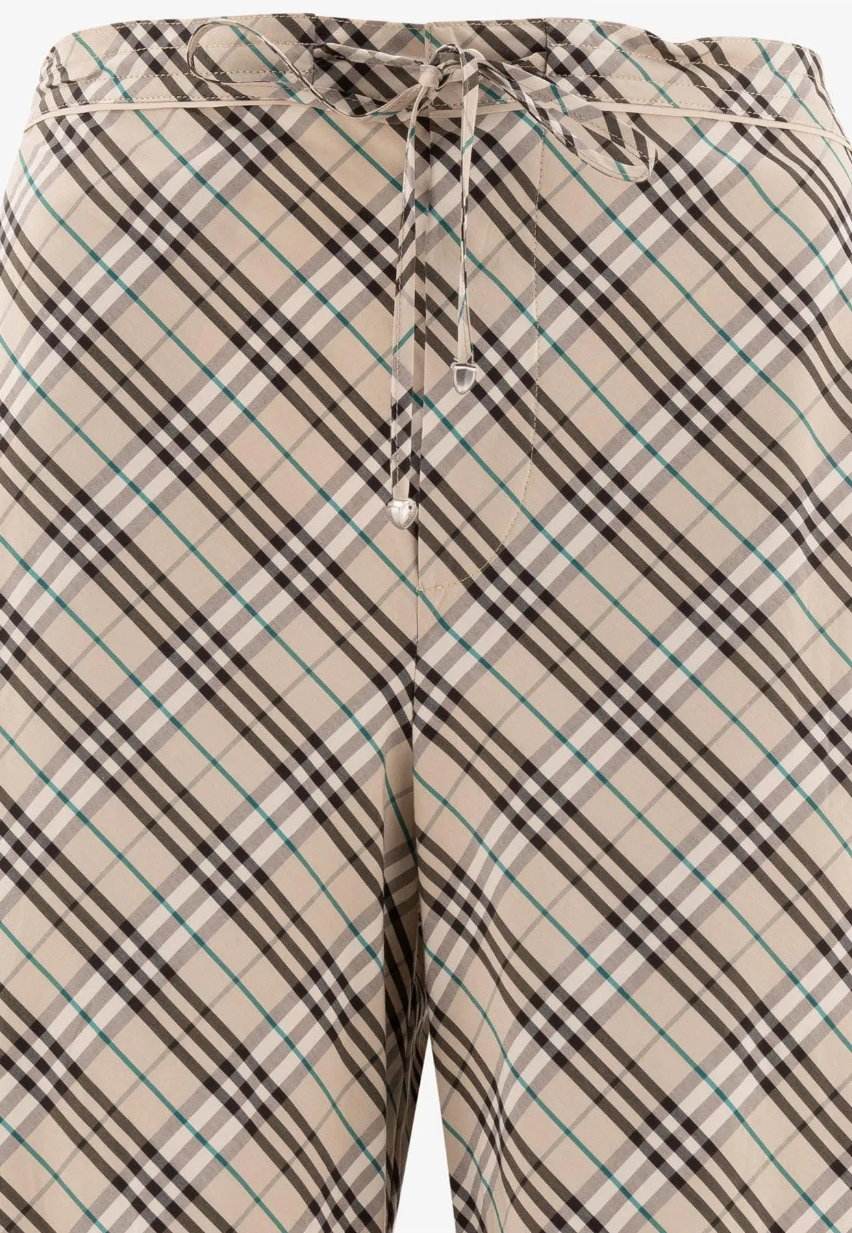 Checked Straight-Leg Pants