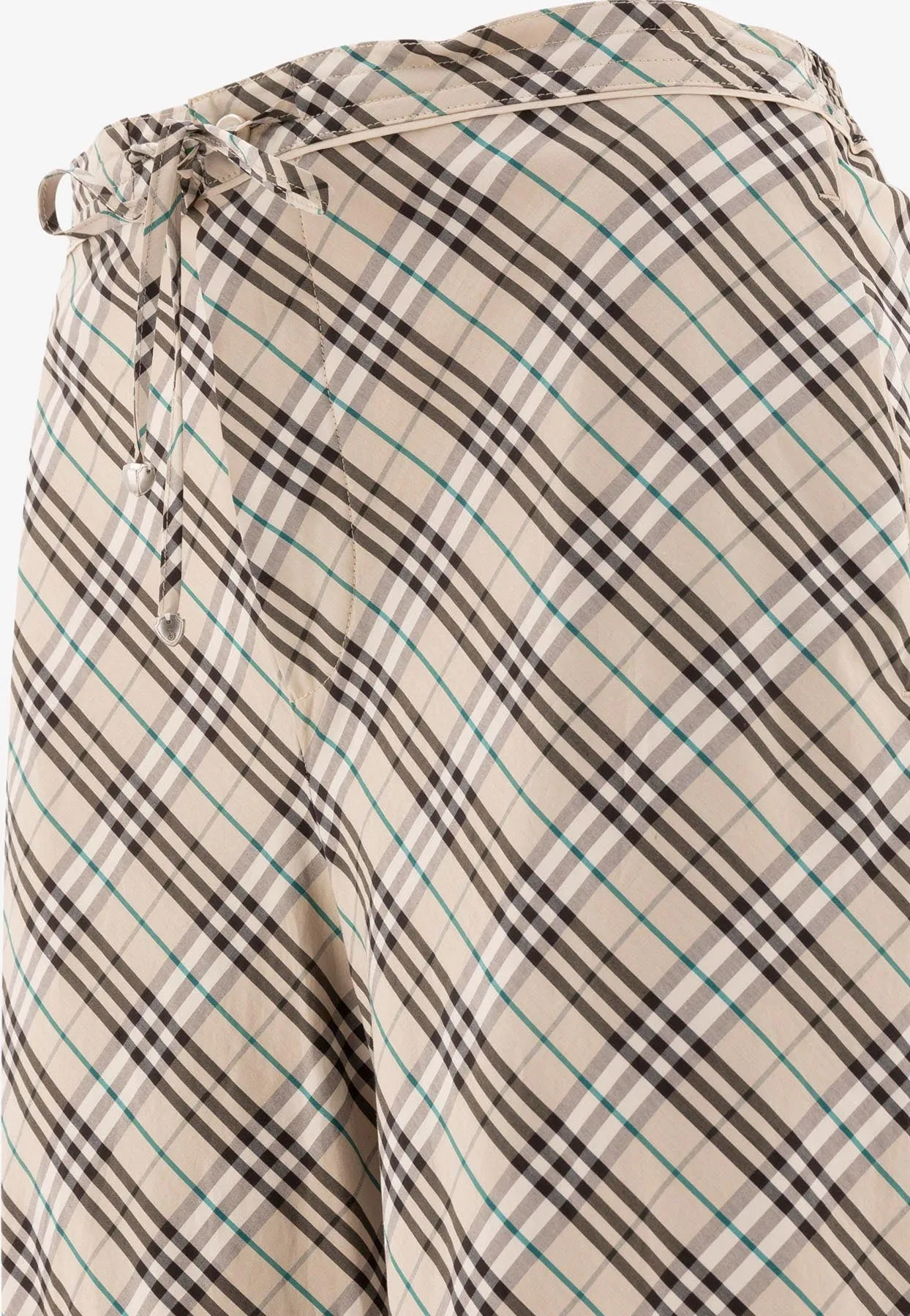Checked Straight-Leg Pants