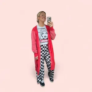Checkered Wide Leg Pants