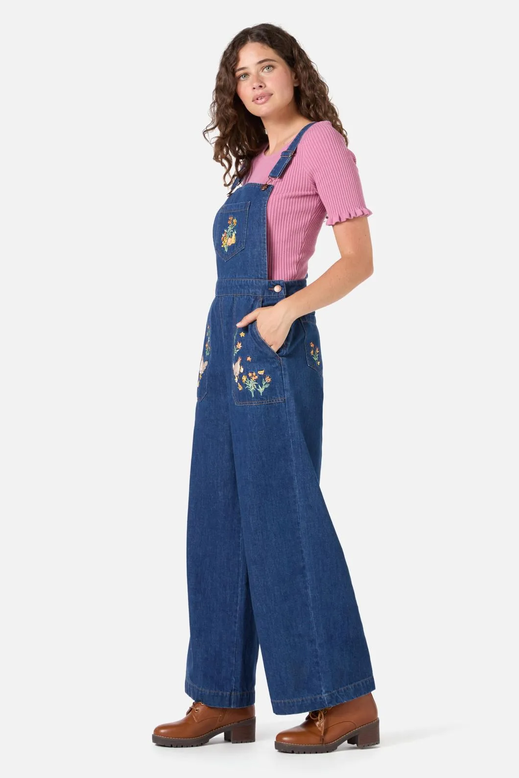 Chickens Embroidered Overall