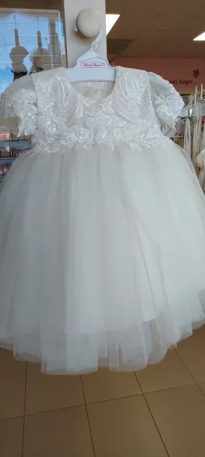 Christening Dress Pearl Lace & Tulle