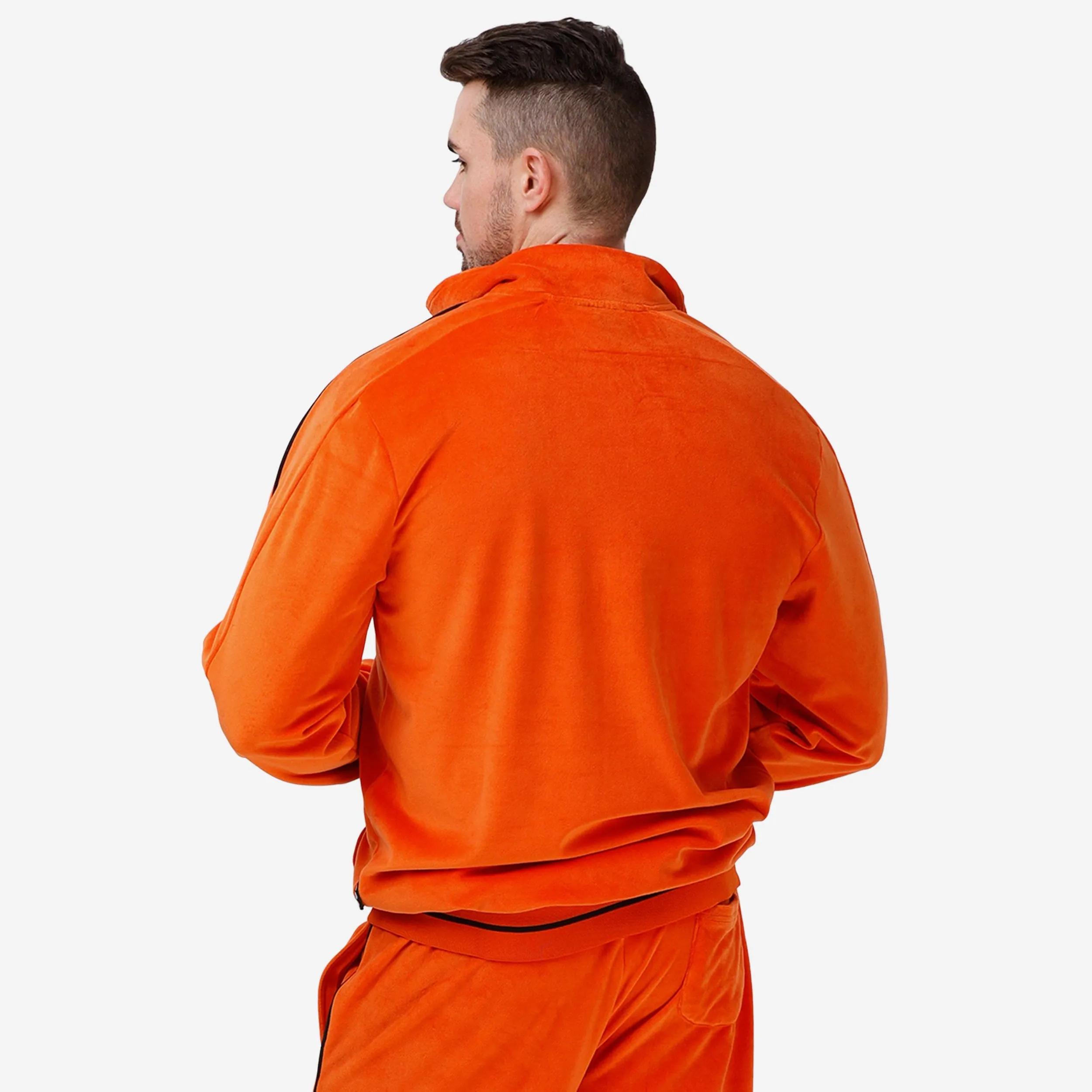 Cincinnati Bengals Orange Velour Zip Up Top
