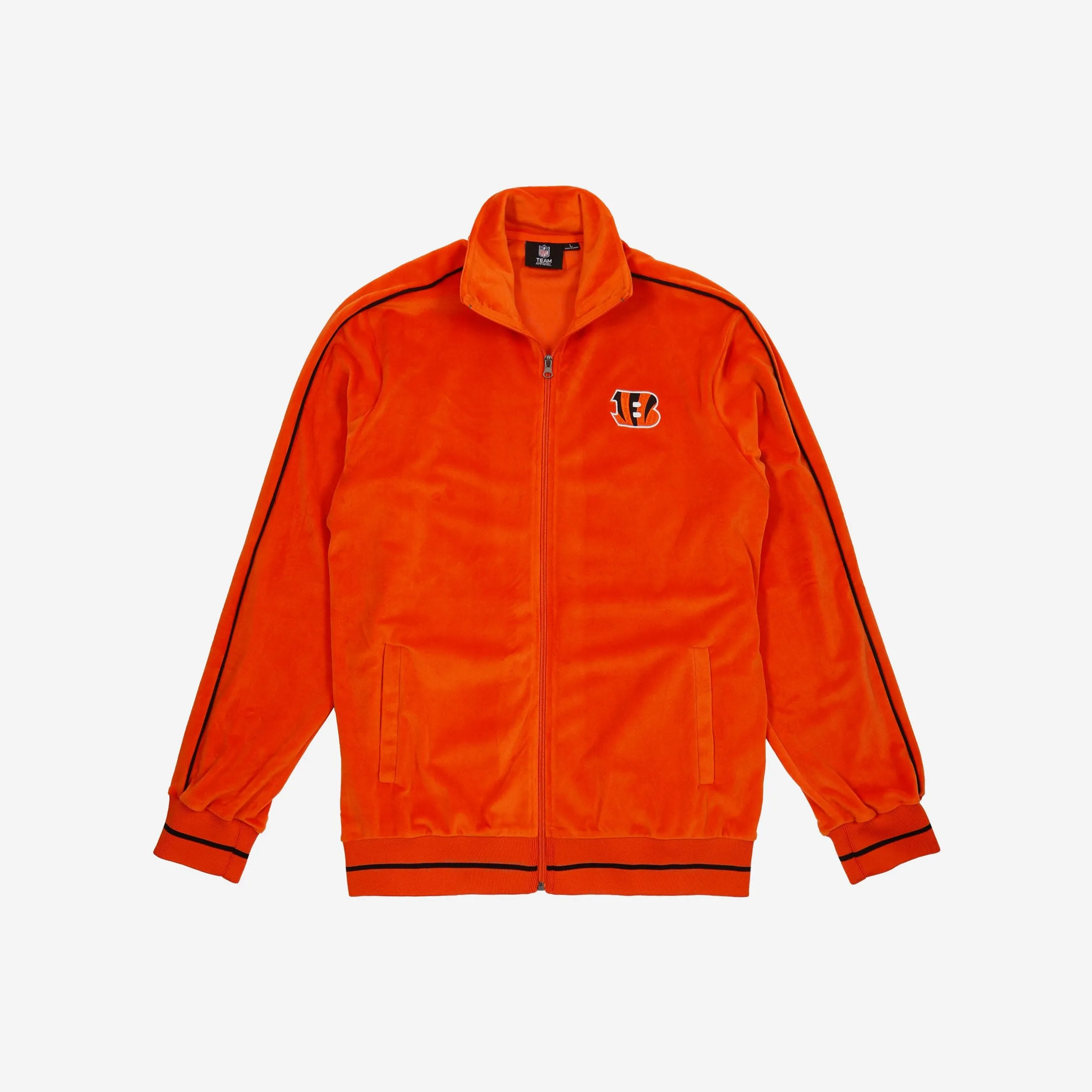 Cincinnati Bengals Orange Velour Zip Up Top