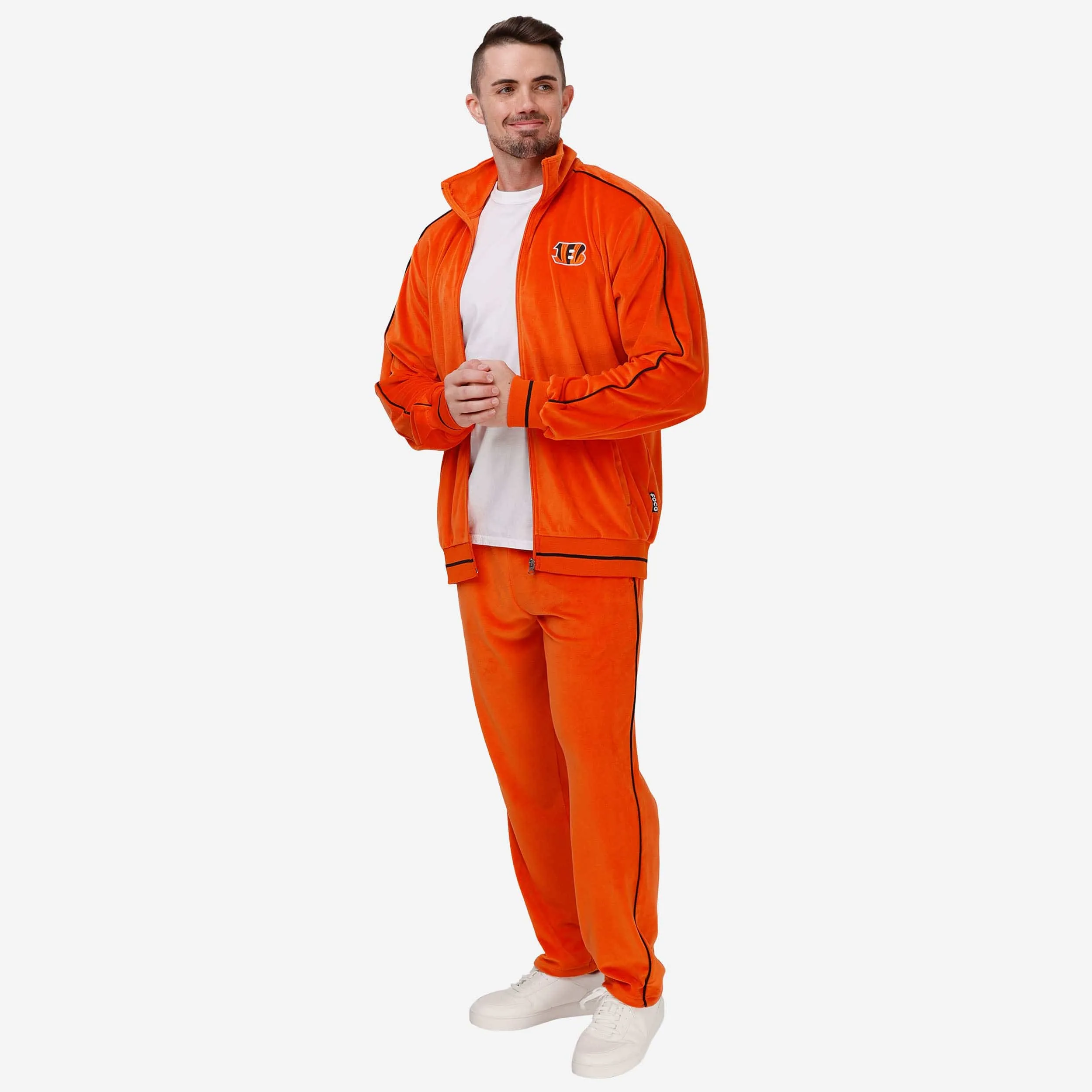 Cincinnati Bengals Orange Velour Zip Up Top