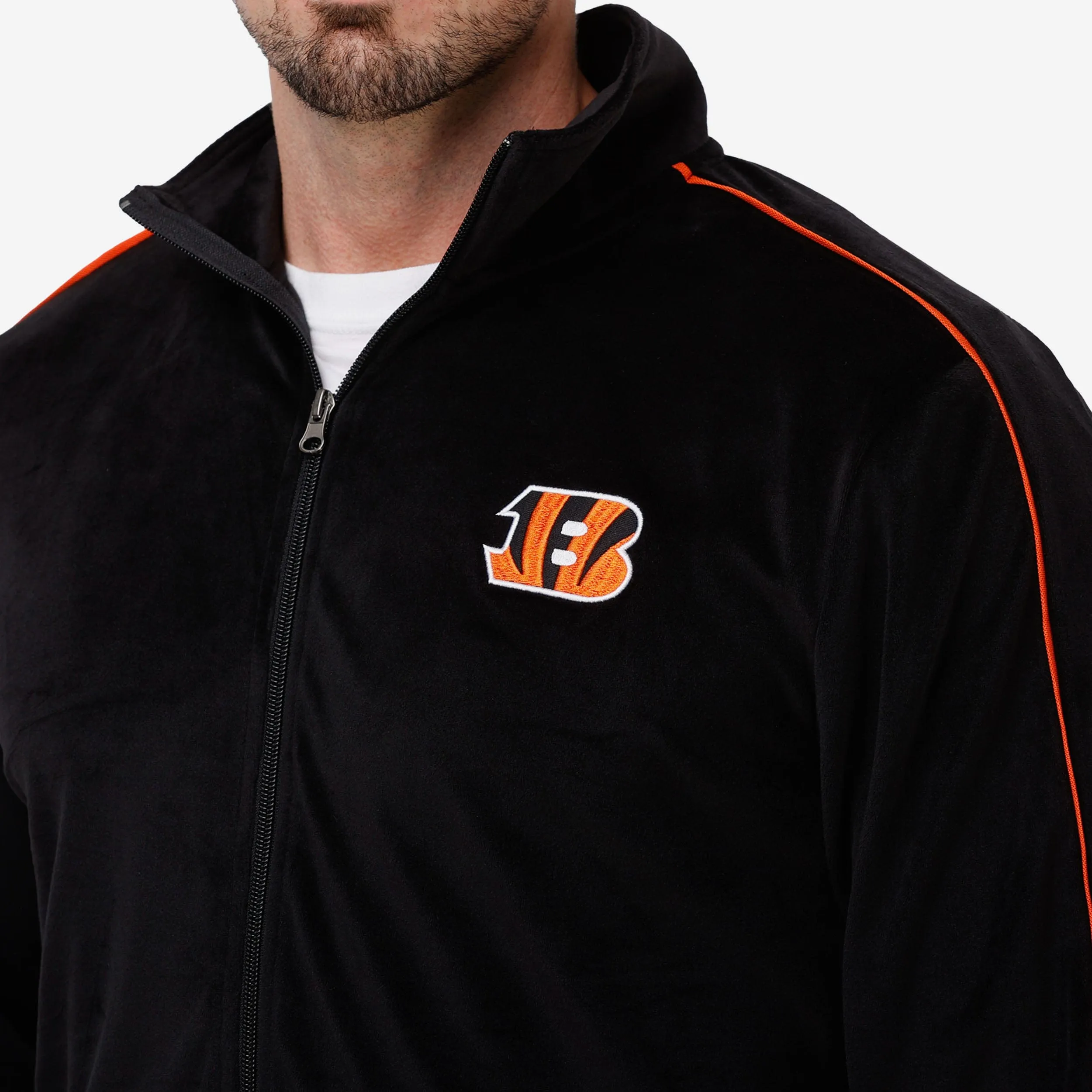 Cincinnati Bengals Velour Zip Up Top