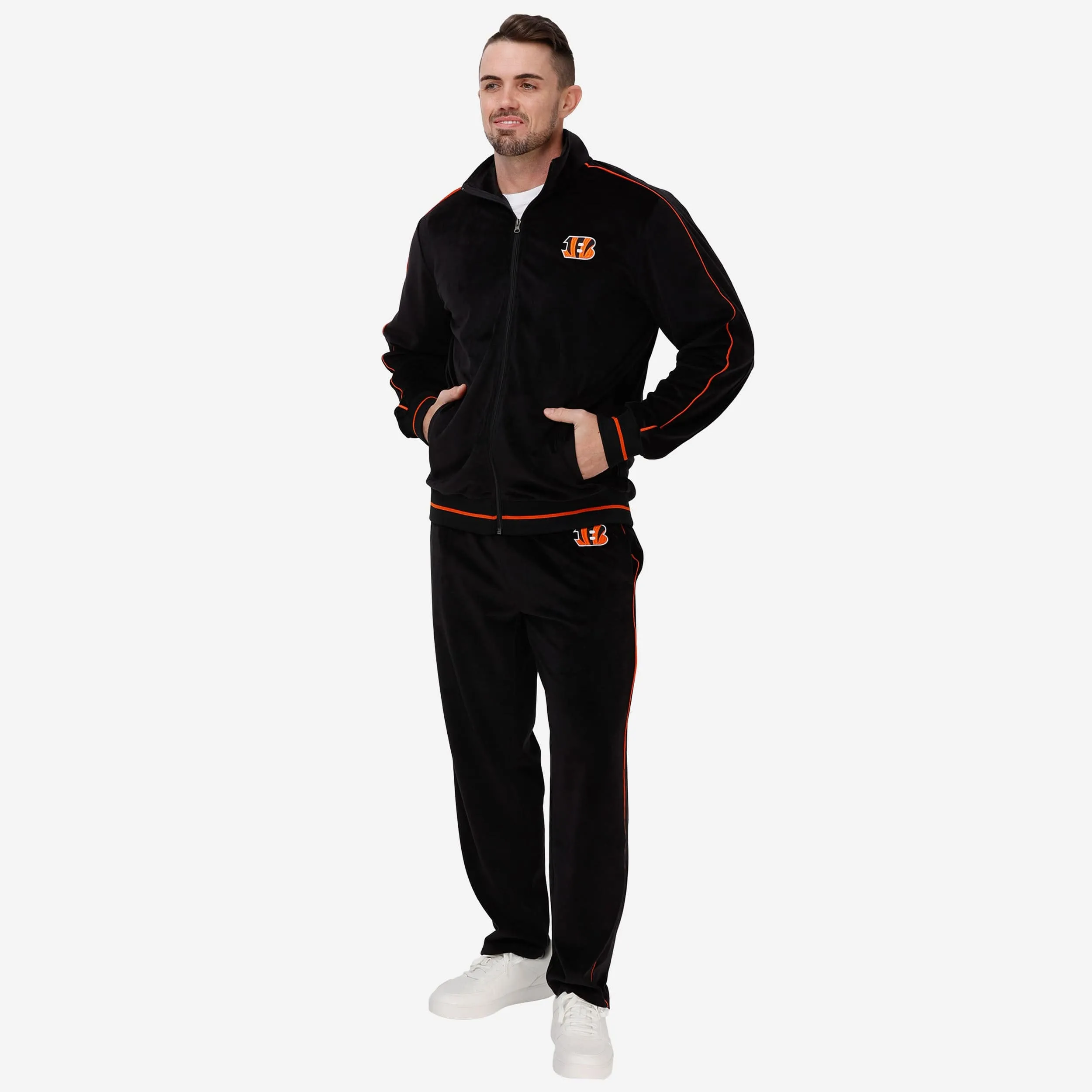 Cincinnati Bengals Velour Zip Up Top