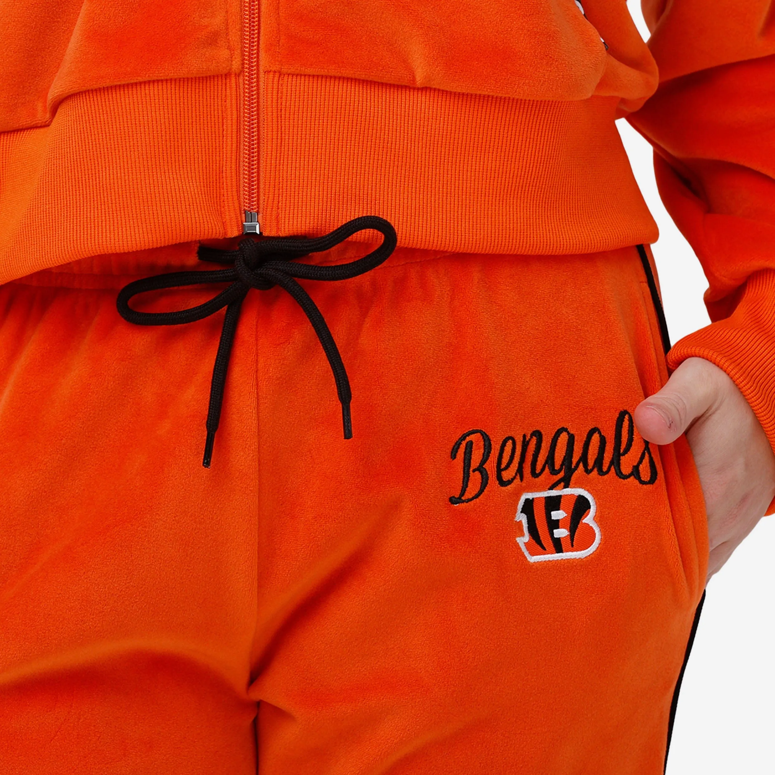 Cincinnati Bengals Womens Orange Velour Pants