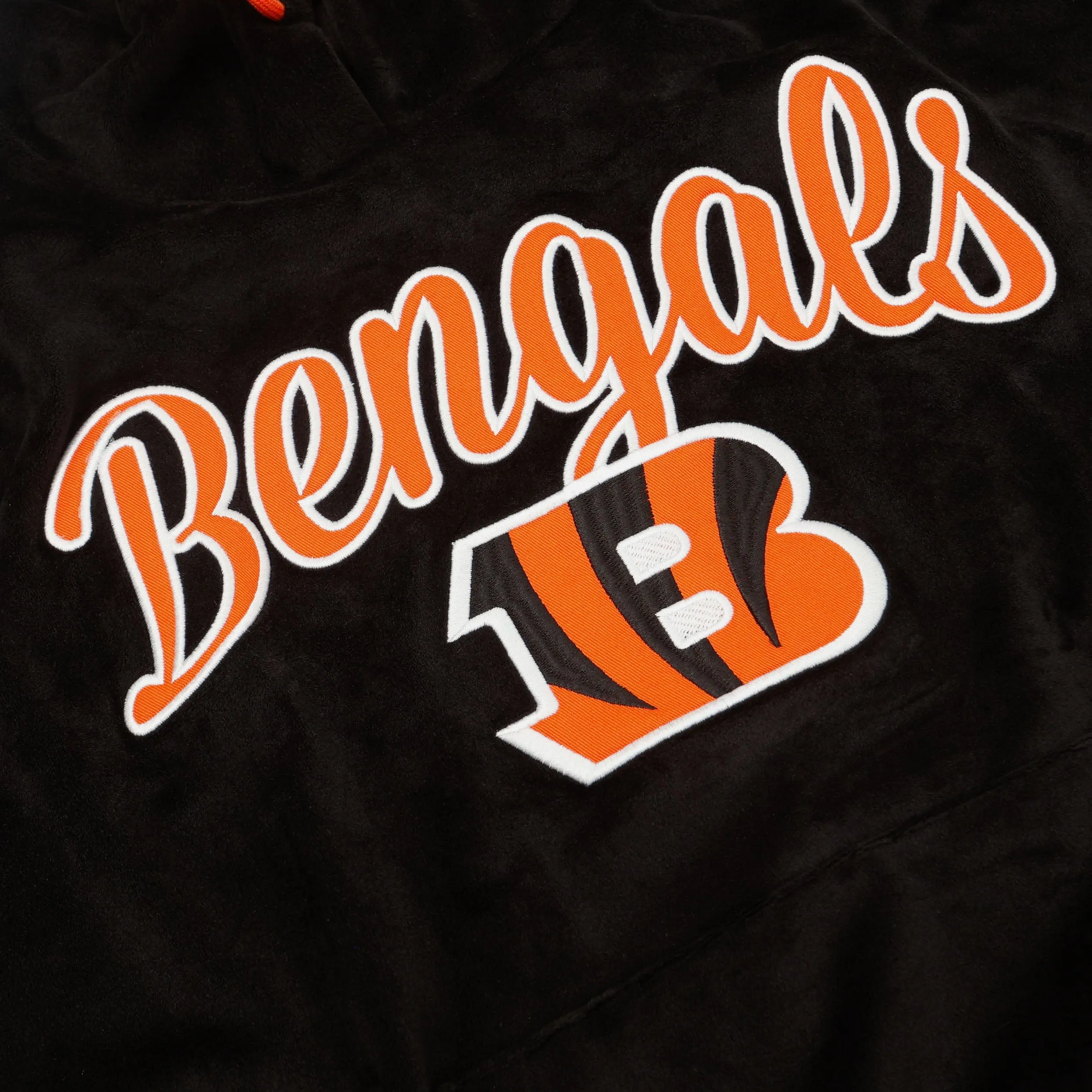 Cincinnati Bengals Womens Velour Hooded Sweatshirt