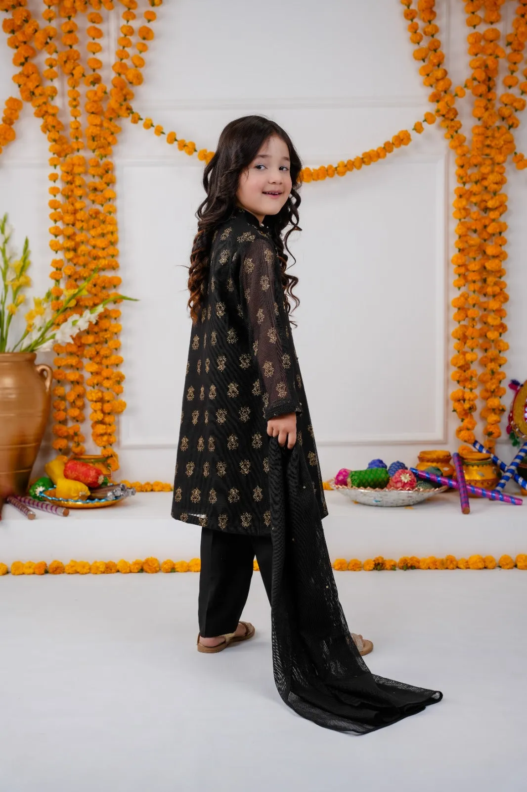 Classic Chic - Block Printed 3-Piece Stitched