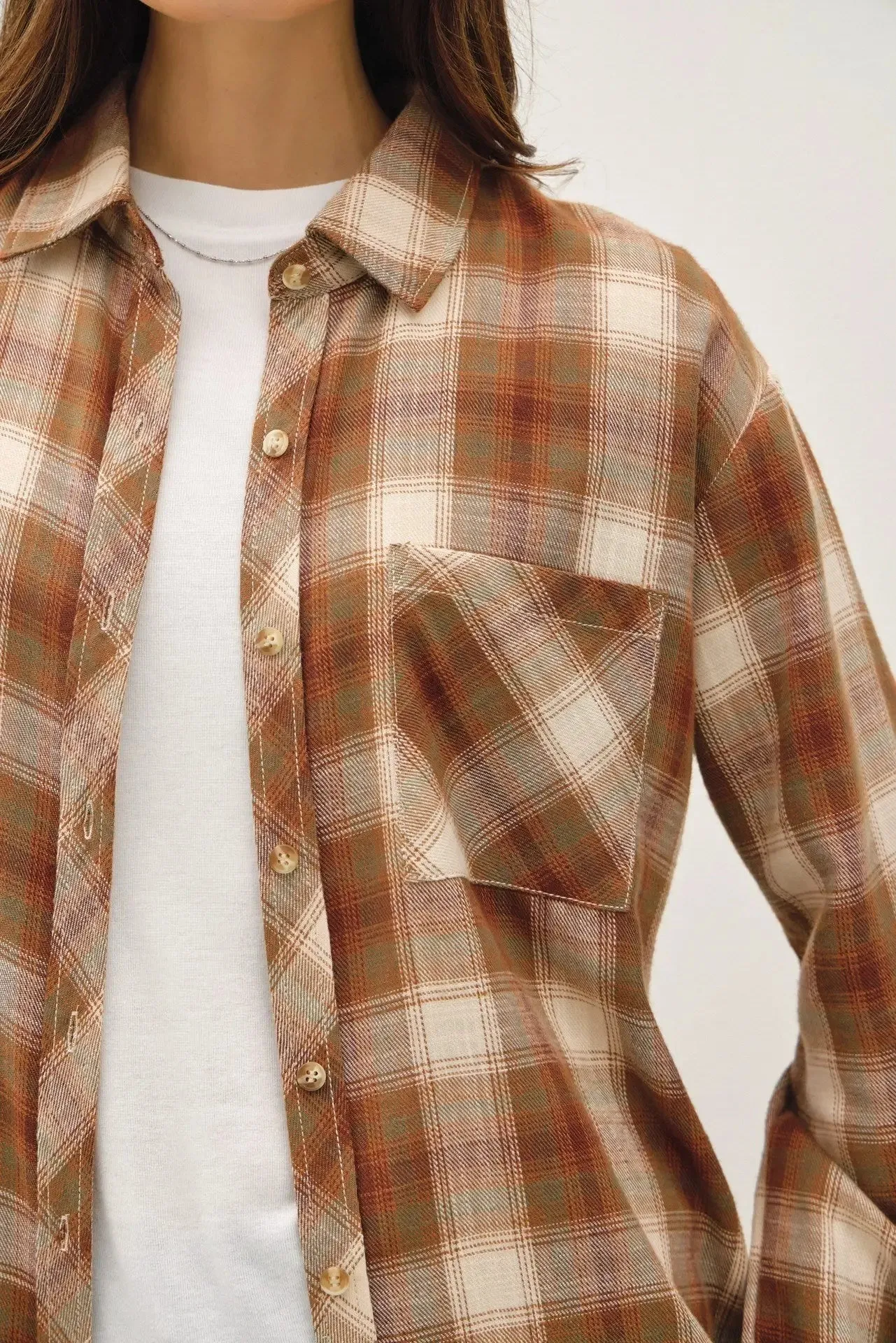 CLASSIC OVERSIZED FLANNEL TOP