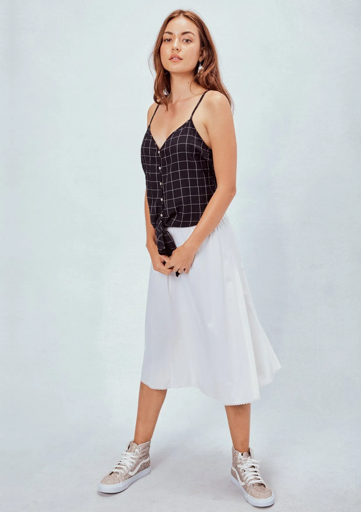 Clementine Tie Front Tank