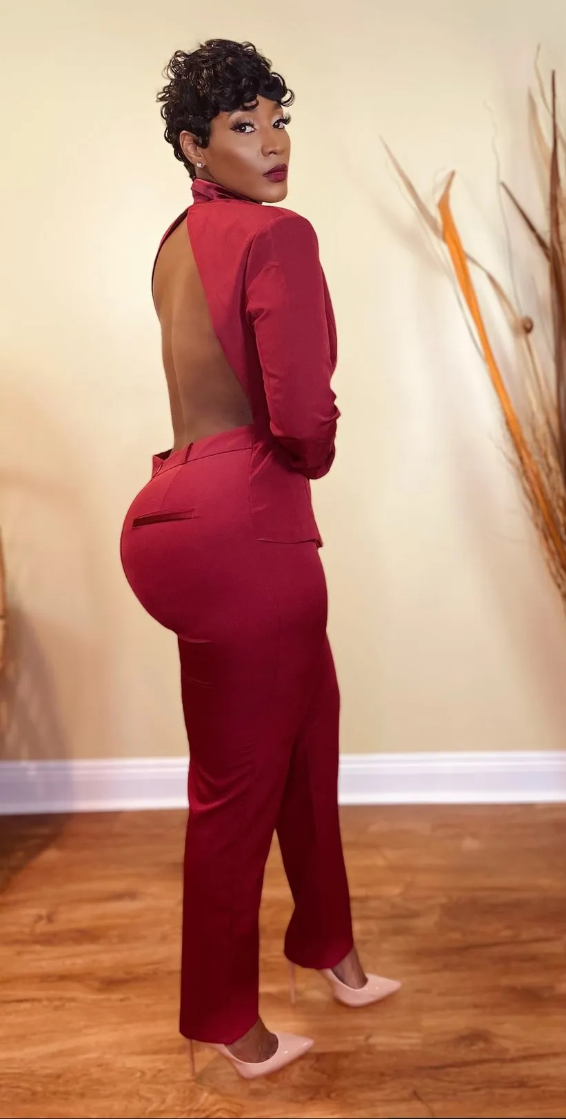 Closing Deals Blazer Jumpsuit (Plus)