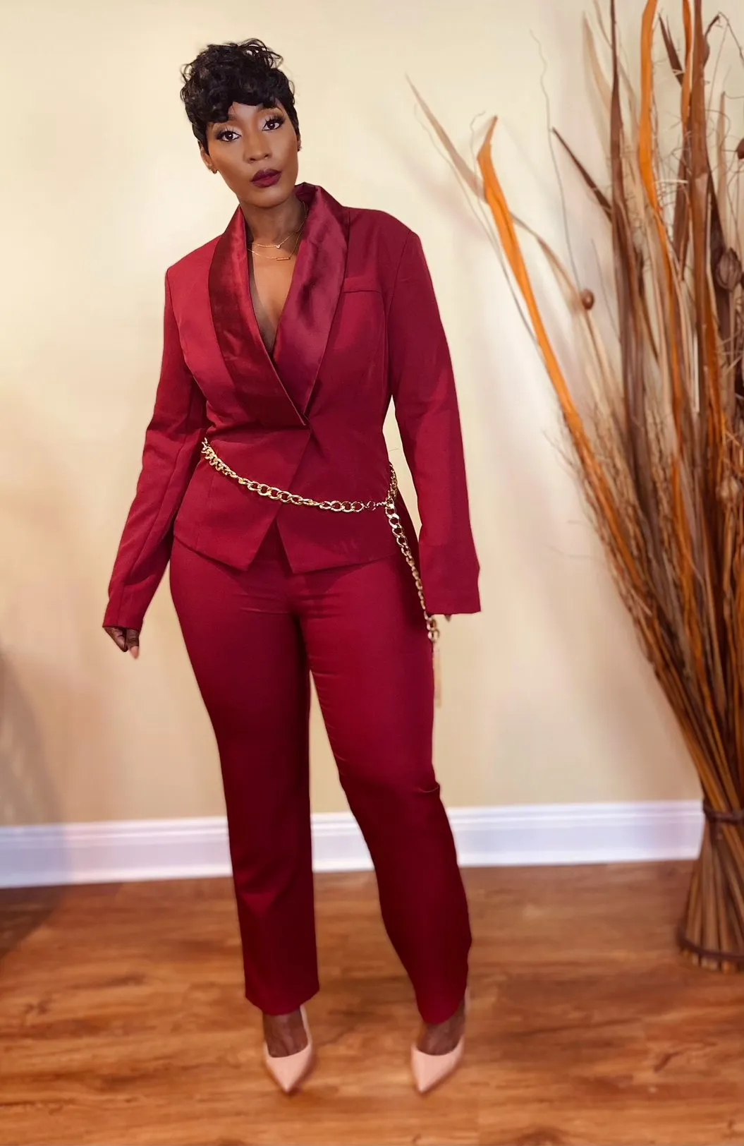 Closing Deals Blazer Jumpsuit (Plus)