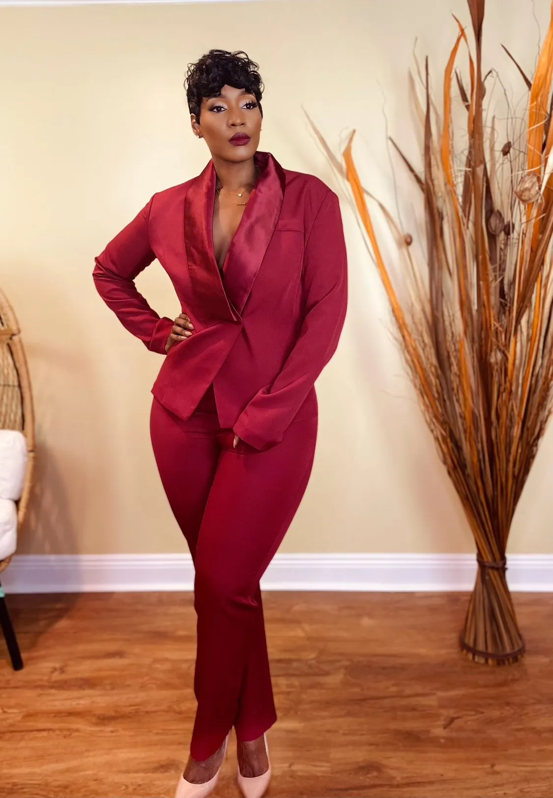 Closing Deals Blazer Jumpsuit (Plus)