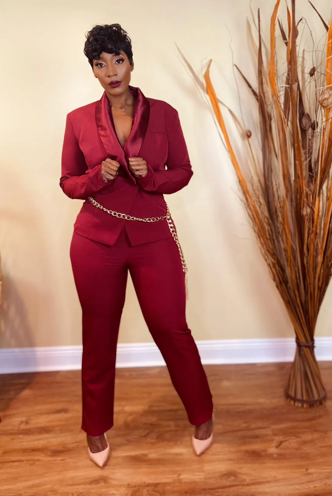 Closing Deals Blazer Jumpsuit (Plus)