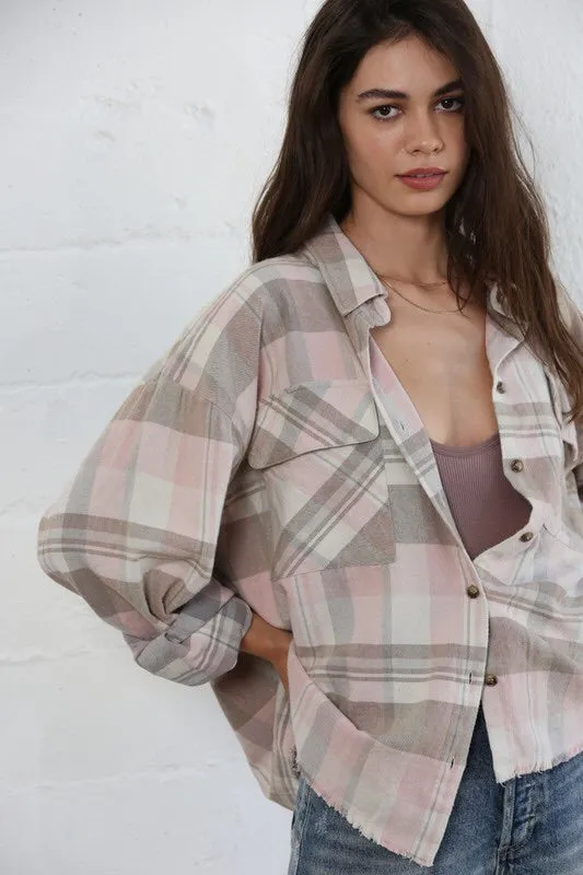 Clover Blush/Gray Flannel Shirt
