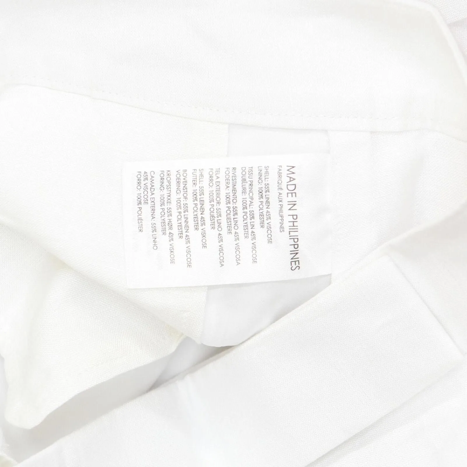 Club Monaco Womens Wide Leg Linen Blend Trousers White / Blanc 12