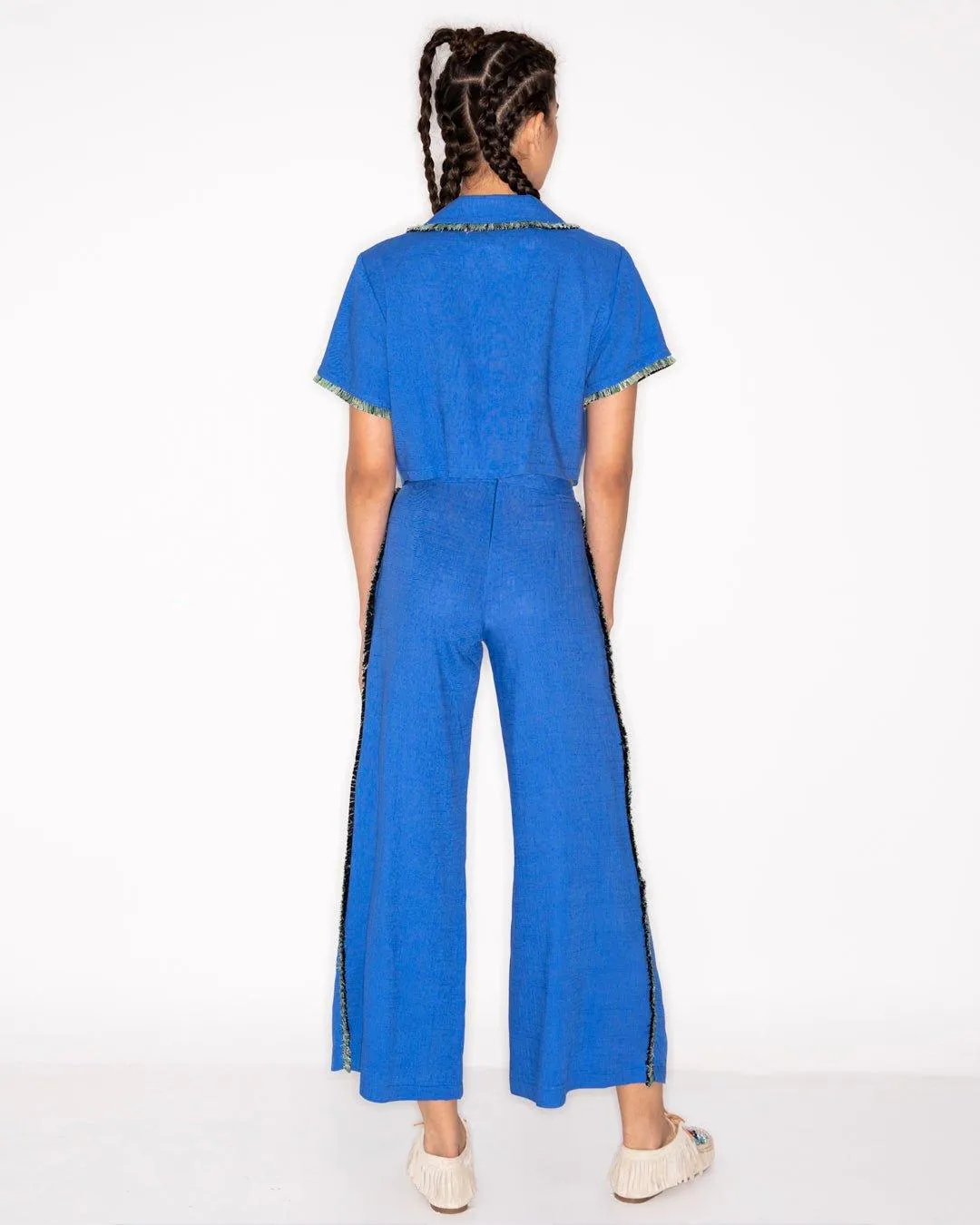 Cobalt Linen Pants