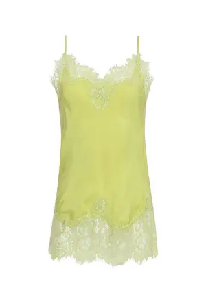 Coco Lace Silk Cami Acid Yellow