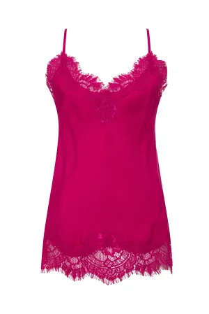Coco Lace Silk Cami Pink Pink