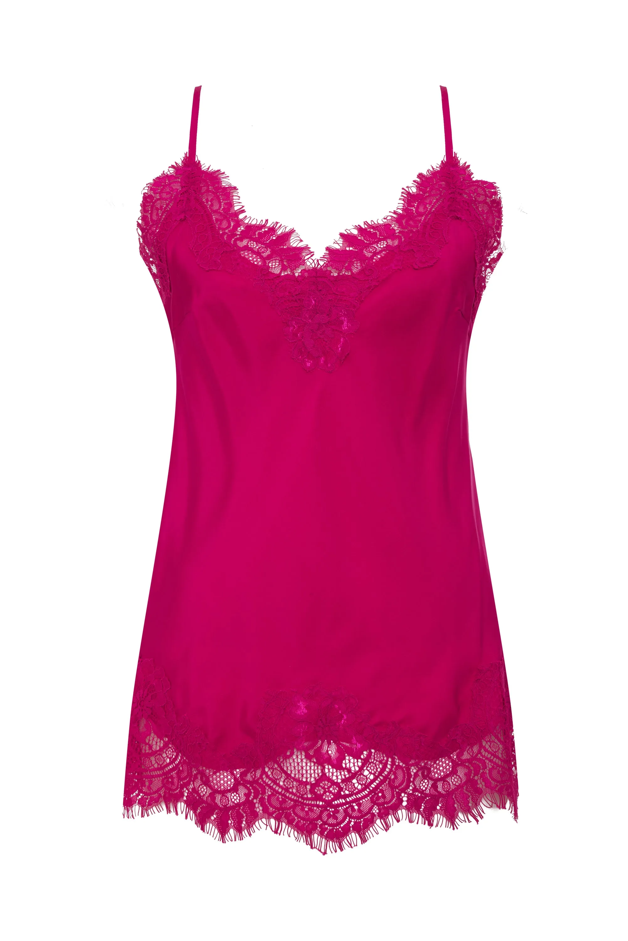 Coco Lace Silk Cami Pink Pink