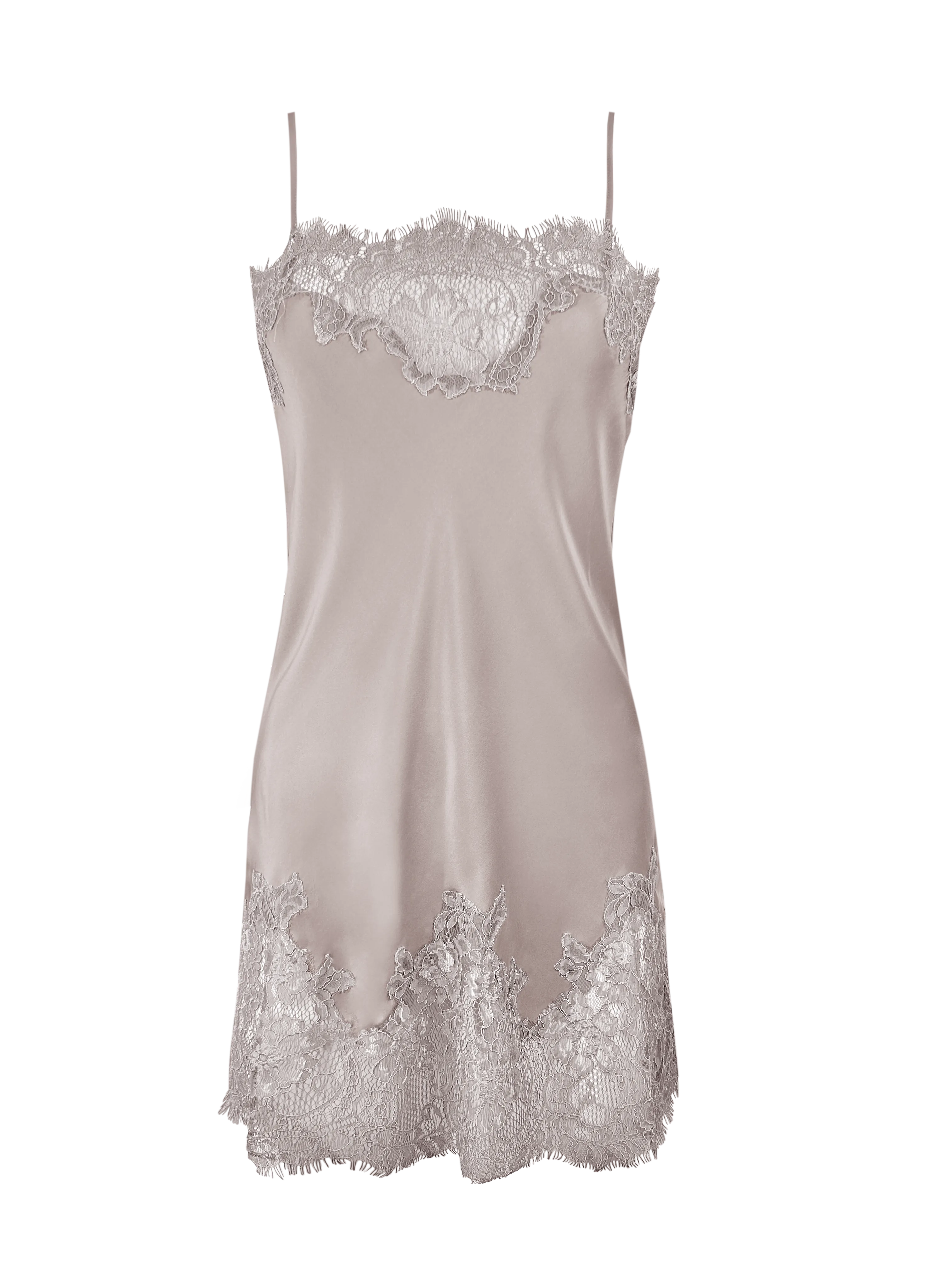 Coco Lace Silk Tunic Pale Mauve
