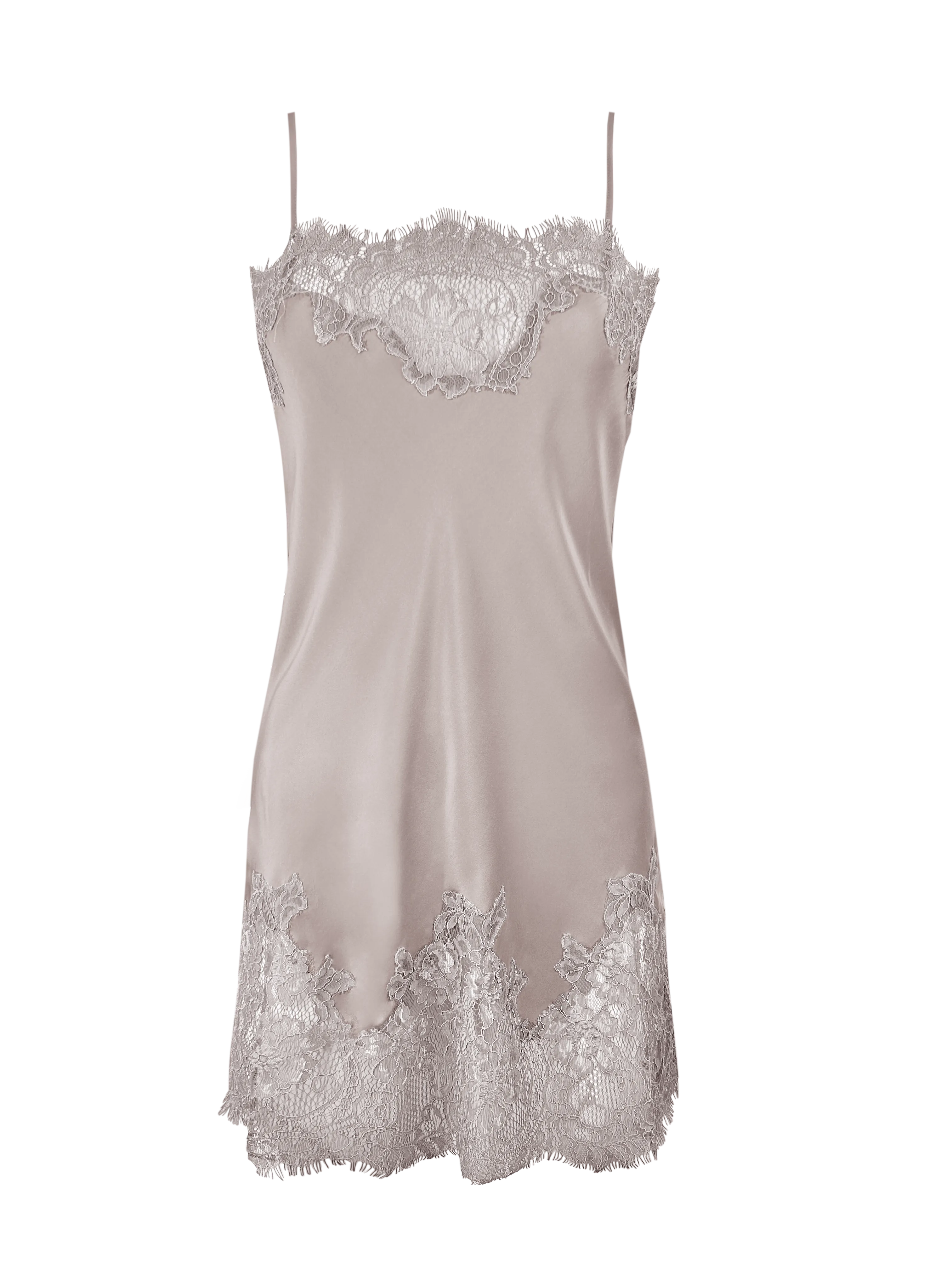 Coco Lace Silk Tunic Pale Mauve
