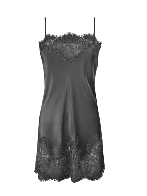 Coco Lace Silk Tunic Pewter