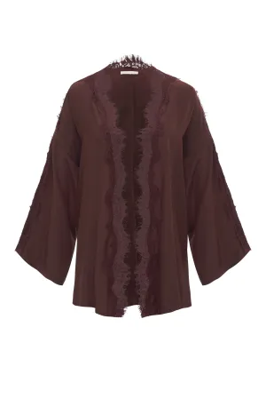 Coco Silk Shrug Plum
