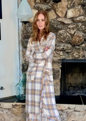 Collette Robe in Soft Plaid